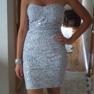 Silver Dress with sequins! Wore once